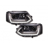 Phares avant LED VW T5 GP 09-14 noir avec clignotant dynamique tuning