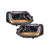 Phares avant LED VW T5 GP 09-14 noir avec clignotant dynamique tuning