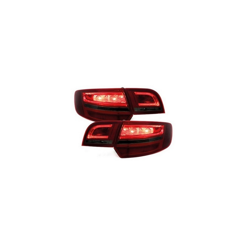 Feux arrière LED Audi A3 8P Sportback 03-08 rouge/fumé