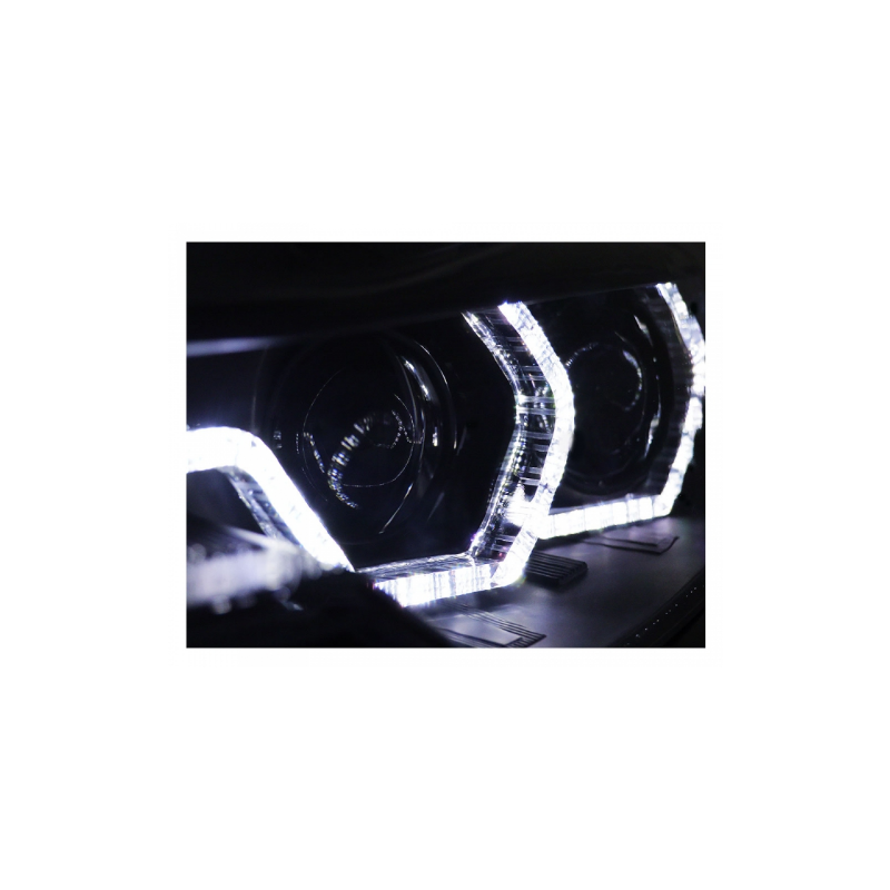 Phares avant LED BMW Serie 3 F30/F31 11-15 noir tuning