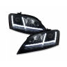 Phares avant LED Audi TT 8J 06-11 noir avec clignotant dynamique pour les modèles au xénon et AFS