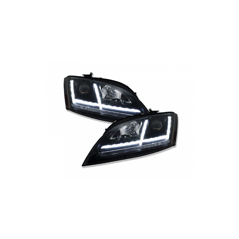 Phares avant Audi TT 8J 06-11 piano-noir avec clignotant dynamique pour modèles au xénon