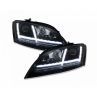 Phares Avant LED Audi TT 8J 06-11 noir avec clignotant dynamique pour modèles au xénon