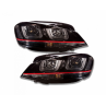 Phares avant VW Golf 7 VII GTI / R32 DESIGN 13-18 noir/rouge