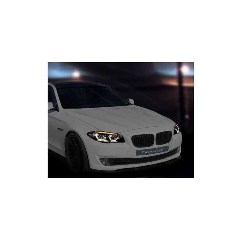 Phare LED BMW Série 5 F10 / F11 10-13 Xénon noir avec clignotant dynamique