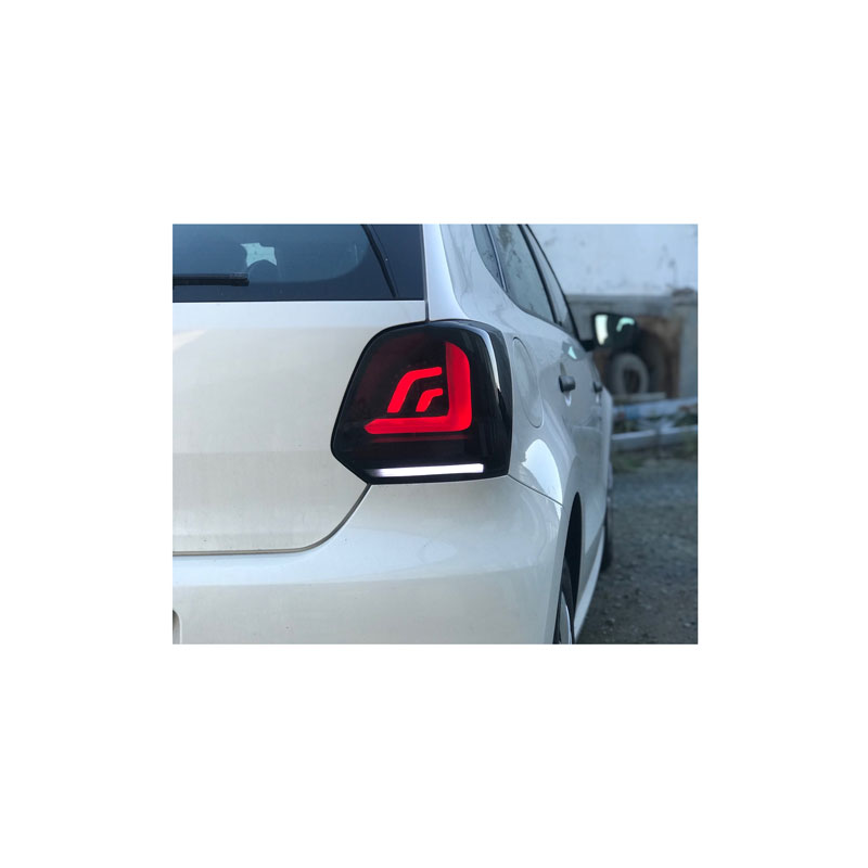 Feux arrière LED VW Polo 6R/C 09-17 avec clignotant dynamique noir/fumée