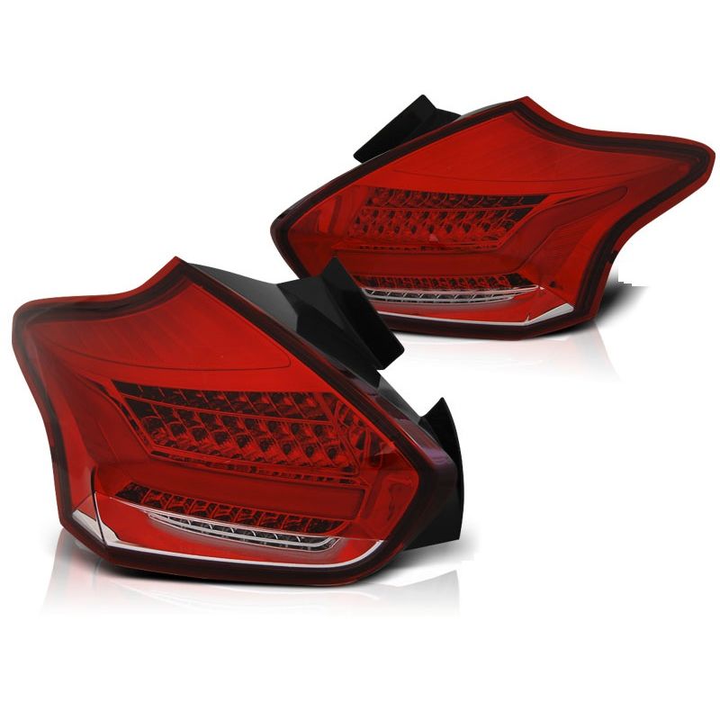 Feux arrière LED Ford Focus 3 Facelift 15-18 avec clignotant dynamique rouge V2