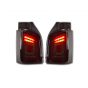 Feux arrière LED VW T5 03-09 / T5 GP 09-14 avec clignotant dynamique noir/fumé/rouge