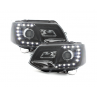 Phares avant LED VW T5 GP 09-14 noir tuning