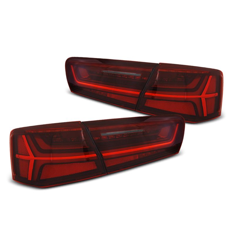 Feux arrière Full LED pour AUDI A6 C7 4G 11-14 berline sedan Limousine Clignotant dynamique - rouge