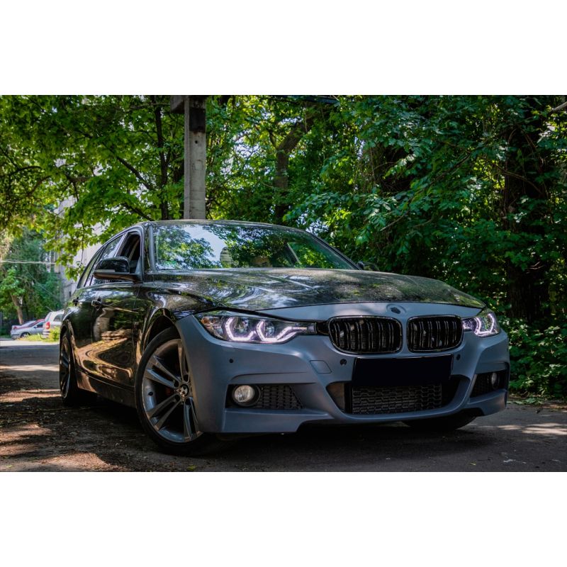 Phares avant angel eyes xenon BMW Serie 3 F30/F31 11-15 noir