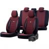 Housse de sièges universel en textile 'SelectedFit Sports' Noir/Rouge - 11-pièces - adapté aux Side-Airbags